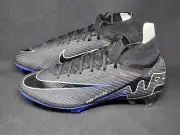 Nike Zoom Superfly 9 Elite FG Men's 7.5 Women's 9 Black Chrome Blue DJ4977 040