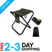 Lightweight Portable Folding Stool - 13" Camo Camping Chair, Holds 450lbs