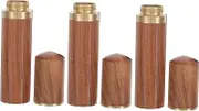 MINAOLULUS 3Pcs Portable Wooden Storage Tubes Lightweight Sewing for Embroidery Quilting Crafting Durable Wear Resistant Needlework Boxes with Screw Opening