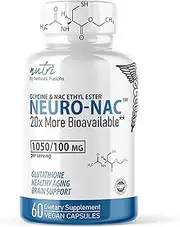Neuro NAC Supplement N-Acetyl Cysteine Ethyl Ester - 20x More Bioavailable Than NAC 600 mg - Boost Glutathione 10x More Than Liposomal Glutathione - N Acetyl Cysteine Ethyl Ester - NACET (60 Capsules)