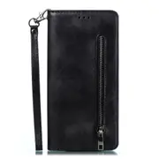 Calf Texture Zipper Magnetic Horizontal Flip Leather Case for Huawei P30 Lite, with Wallet & Holder & Card Slots (Black)