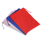 Ski Goggle Bag, 4 Pack Snow Goggles Case Drawstring Pouch Blue Gray Red Pink