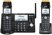 VTech CLS21251 2-Handset Super Long Range Expandable DECT Cordless Phone with handsfree Speakerphone, 200 Name and Number phonebook, 10 Last Number redial, Volume Booster, up to 22 Hours Talk time
