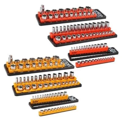 6PCS Magnetic Socket Organizer Set, Detachable 1/4", 6PCS-1/4&3/8&1/2 Inch