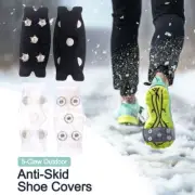 1Pair 5-Stud Anti-Skid Shoe Covers Silicone Grips Crampons Spikes for Outdoor