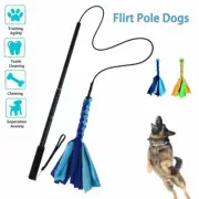 Interactive Dog Toy Extendable Flirt Pole Chasing Tail Teaser Exerciser Tool=