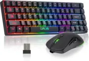 CHONCHOW 60% Wireless Gaming Keyboard and Mouse Combo,RGB Backlit Rechargeabl...