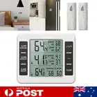 Indoor Outdoor LCD Wireless Digital Thermometer Fridge Freezer Alarm 2 Sensors