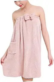 [OATIPHO] Shower Skirt Bathing Robe Shower Towel Bath Apron Towel Bathing Suit Polyester Bathrobe Shower Spa Towel Body Towel Bathrobe for Women Bathrobe Bathing Towel Pink