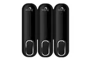 Dolphy Multi Compatible ABS Wall Mount Soap Dispenser 300ml (Pack of 3) - Black