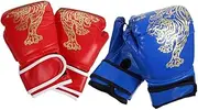 CORHAD 2Pairs Kickboxing Gloves Thai Boxing Gloves for Training Durable PU Material Comfortable Sparring Gear for Boys and Includes and Designs