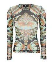 MESH PRINTED TOP S,L,M Multicolor