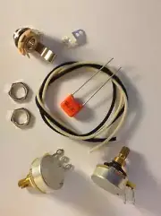 Wiring Harness Kit For P Bass 500k CTS 450G Knurled Pots .047uf 716P Orange Drop