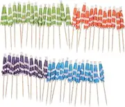 Luxshiny 50pcs Mini Drink Umbrellas Sticks Cocktail Picks for Hawaiian Themed Parties