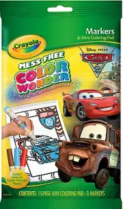 Crayola Colour Wonder (Color Wonder) Mini Colouring Book & Markers - Disney Cars