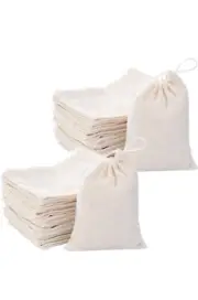 Tatuo 150 Pack Muslin Bags Burlap Bags Gift Drawstring Party Favors Jewelry