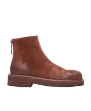 Marsèll Rounded-Toe Back Zipped Ankle Boots 38 Brown