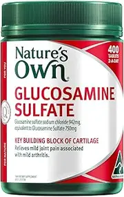Nature's Own Glucosamine Sulfate Tablets 400 - Relieves Mild Joint Pain & Stiffness & Helps Reduce Cartilage Damage Associated With Mild Osteoarthritis