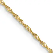 18 Inch 10K 1.1mm Singapore Chain