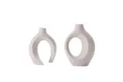 Ceramic Set Of 2 Creative White For Home Decor Vases
