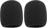 ECSiNG 2Pcs SM58 Microphone Pop Filter Replacement Compatible with Shure SM58 PGA48-XLR PGA48 SM48 SM58-S Ball Type Mic 7.6x6.5cm Black