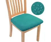 Dining Room Chair Cover Elastic Chair Seat Covers for Dining Chairs Cushion Seat Slipcover Housse De Chaise Funda Silla-Dark green