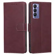 For Transsion Tecno Camon 18/18P RFID Blocking Phone Case PU Leather Flip Wallet Phone Cover