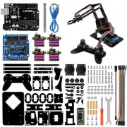 4DOF Acrylic Robot Mechanical Arm Claw Kit compatible with Arduino IDE DIY Ro...