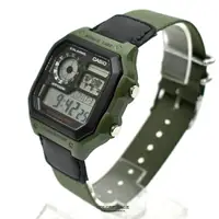在飛比找樂天市場購物網優惠-CASIO手錶 軍綠地圖電子帆布錶【NEC160】