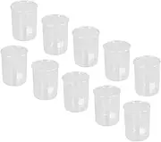 Glass Beaker, 10Pcs 250mL Lab Beakers Glass Graduated Beaker Set, Professional Borosilicate Glass Measuring Beakers for Laboratories Classrooms