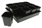 85mm Square Punnet Plant Pots & Seedling Tray x 3sets - Propagation & Seedling