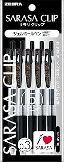 Zebra Gel Ballpoint Pen Sarasa Clip 0.3 Black 5 Pack P-JJH15-BK5