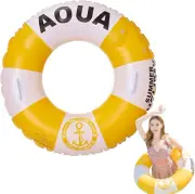 Inflatable Pool Floats - Ring Pool Float with Handle Swim Rings - Thickening ...
