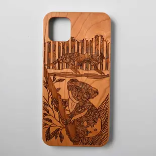 Woodu 木製手機殼 萌系無尾熊 iPhone 11適用