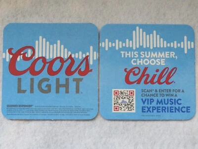 Beer Coaster: COORS BREWERY Light ~ This Summer, Choose Chill ~ Golden, COLORADO