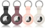 [4 Pack] Airtag Holders Soft Silicone Airtag Cases for Apple Airtags 2021, Airta