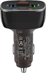 Car Charger Adapter Fast Charging | LED Digital Display Quick Car Phone Charger - Portable Automotive Accessories for Sedan Vehicles MPV Pickup Truck