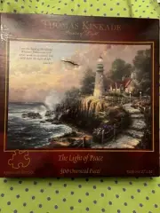 Thomas Kinkade "The Light Of Peace" 500 Oversized Piece Puzzle Lighthouse *NEW*