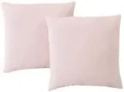 Infinity Home 2pk 18 Square Faux Linen Deco Blush 18"X18"