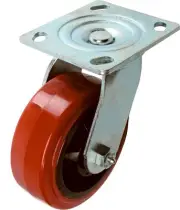 Red Poly Wheel, Swivel Caster, 5-In. -F22105