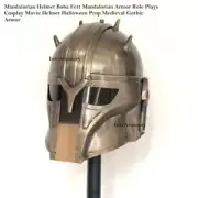 European Knights Medieval Crusades Boba Fett Mandalorian Helmet Boba Fett Decor