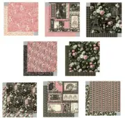 Graphic 45 Elegance Collection 8" Cardstock Flowers Fashion Vintage Paris PICK
