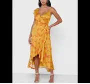 Ted Baker Saraaa Ruffle Midi Wrap Dress Size 2/ US Size 6 NEW