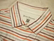 Hickey Freeman Performance Fabric Multi-color Striped Polo Golf Shirt NWT L $94