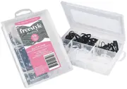 Free Style Snag Free Hair Elastic 216pc Value pk - Black & Clear