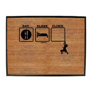 Rock Climbing Aa Eat Sleep Climb 1 - Funny Novelty Doormat Man Cave Floor mat
