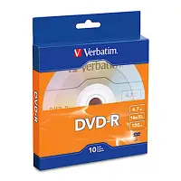 在飛比找Yahoo奇摩購物中心優惠-Verbatim 威寶 16X DVD-R光碟片 10片盒裝