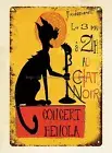 room decor ideas Le Chat Noir art Black cat metal tin sign