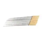 10pcs/set Anti-scald Flat Barbecue Skewers Anti-slip Flat Barbecue Needle Kabob