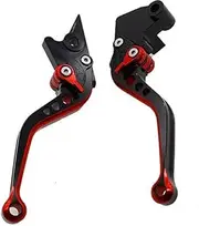 FXCNC Racing Short Adjustable Double Colors Brake Clutch Levers fit Honda GROM/MSX125 2014-2018,CBR250R 2011-2013,CBR300R/CB300F/CB300FA 2014-2017,CB400F/CB400R 2013-2015,CBR500R/CB500F/CB500X 13-18
